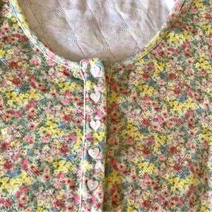 LoveShackFancy ditsy floral anaya long sleeve henley top